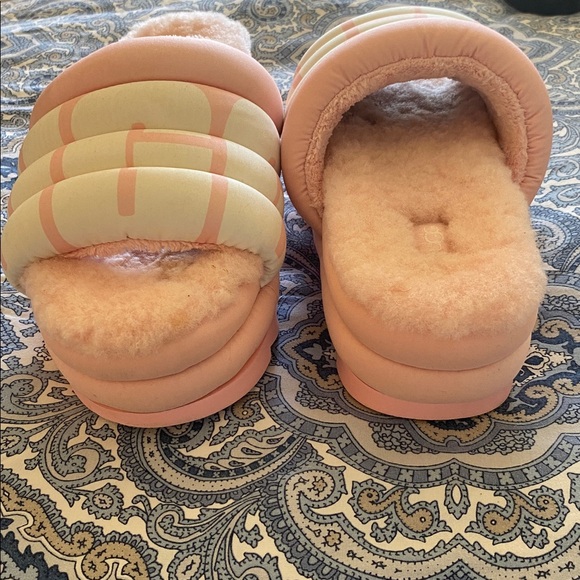 UGG Blush Fuzzy Slide Sandals - Picture 2 of 5